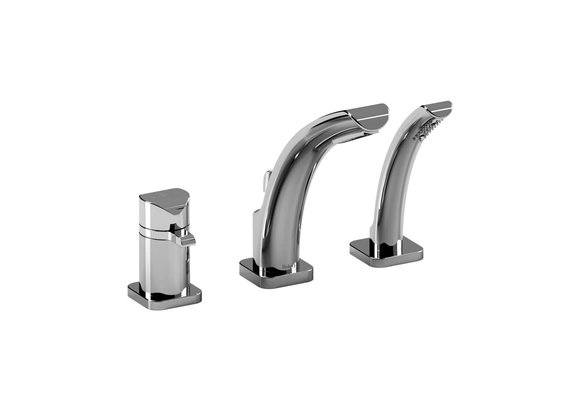 Riobel - Salome - 3-Piece Deckmount Tub Filler - Chrome