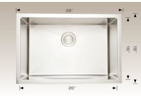 Bosco - Titanium Series - Sink - 28"x18"x10" - 203338