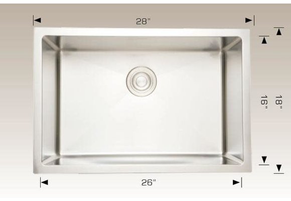Bosco - Titanium Series - Sink - 28"x18"x10" - 203338