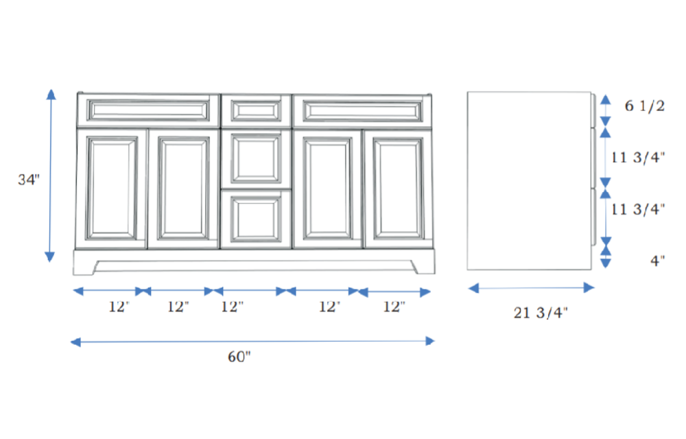 Classic Brand - 60" Double - Vanity