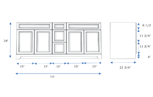 Classic Brand - 72" Double - Vanity