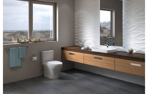 TOTO - Aquia IV - 2PC Elongated - U-Height -  Washlet+ Connection - Cotton