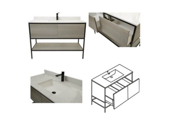 Aktuell - FL Collection - Grey Oak - 47-1/4"