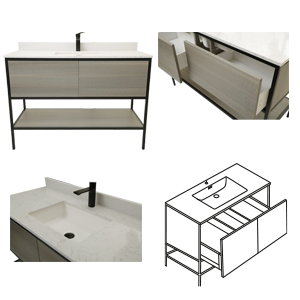 Aktuell - FL Collection - Grey Oak - 47-1/4"