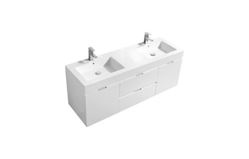 KUBEBATH - 60" Double - Bliss - Wallmount
