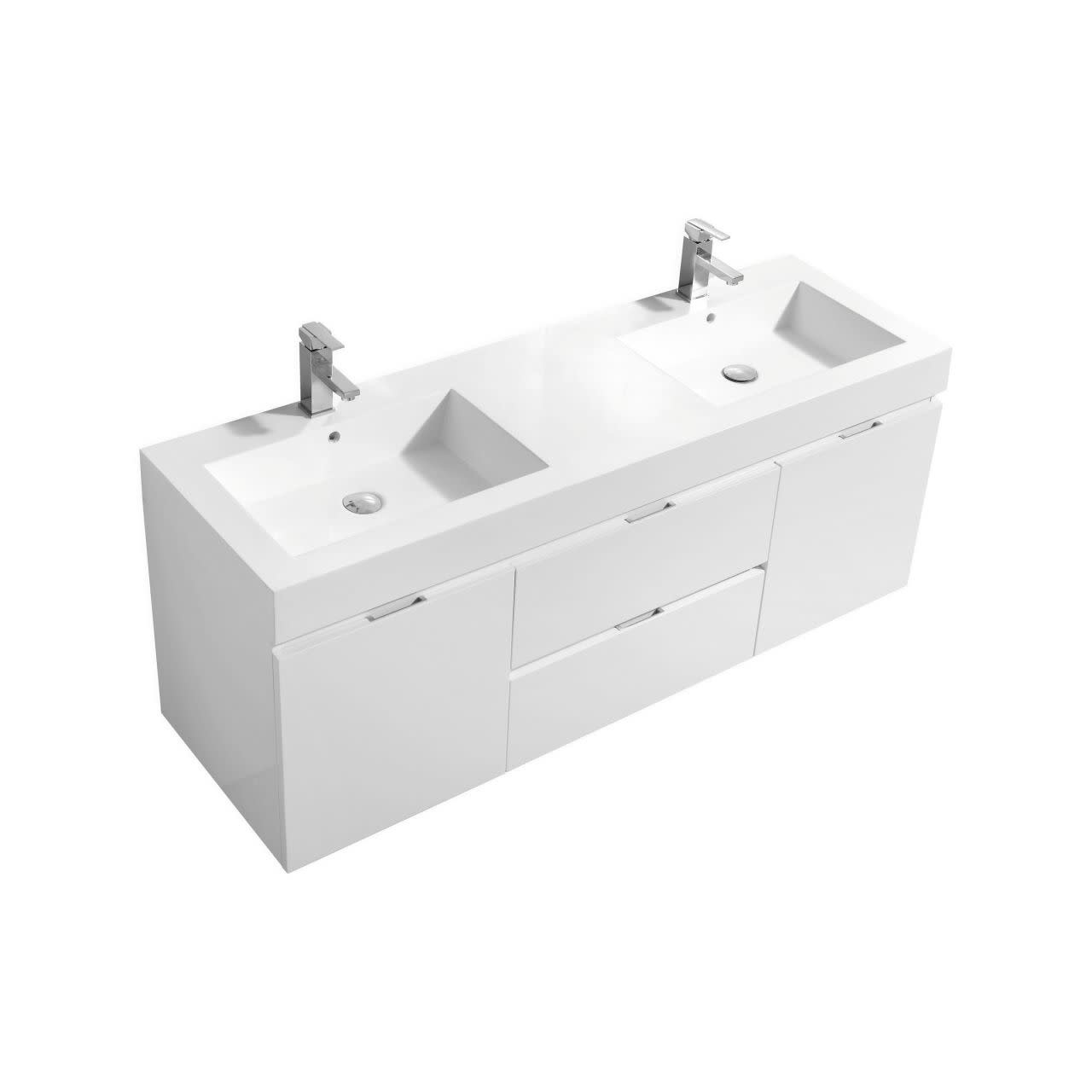 KUBEBATH - 60" Double - Bliss - Wallmount