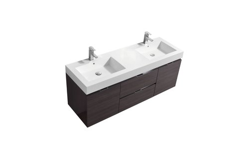 KUBEBATH - 60" Double - Bliss - Wallmount