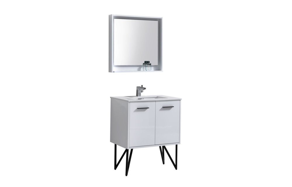KUBEBATH - 30" - BOSCO - Vanity + Quartz Top
