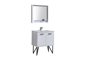 KUBEBATH - 30" - BOSCO - Vanity + Quartz Top