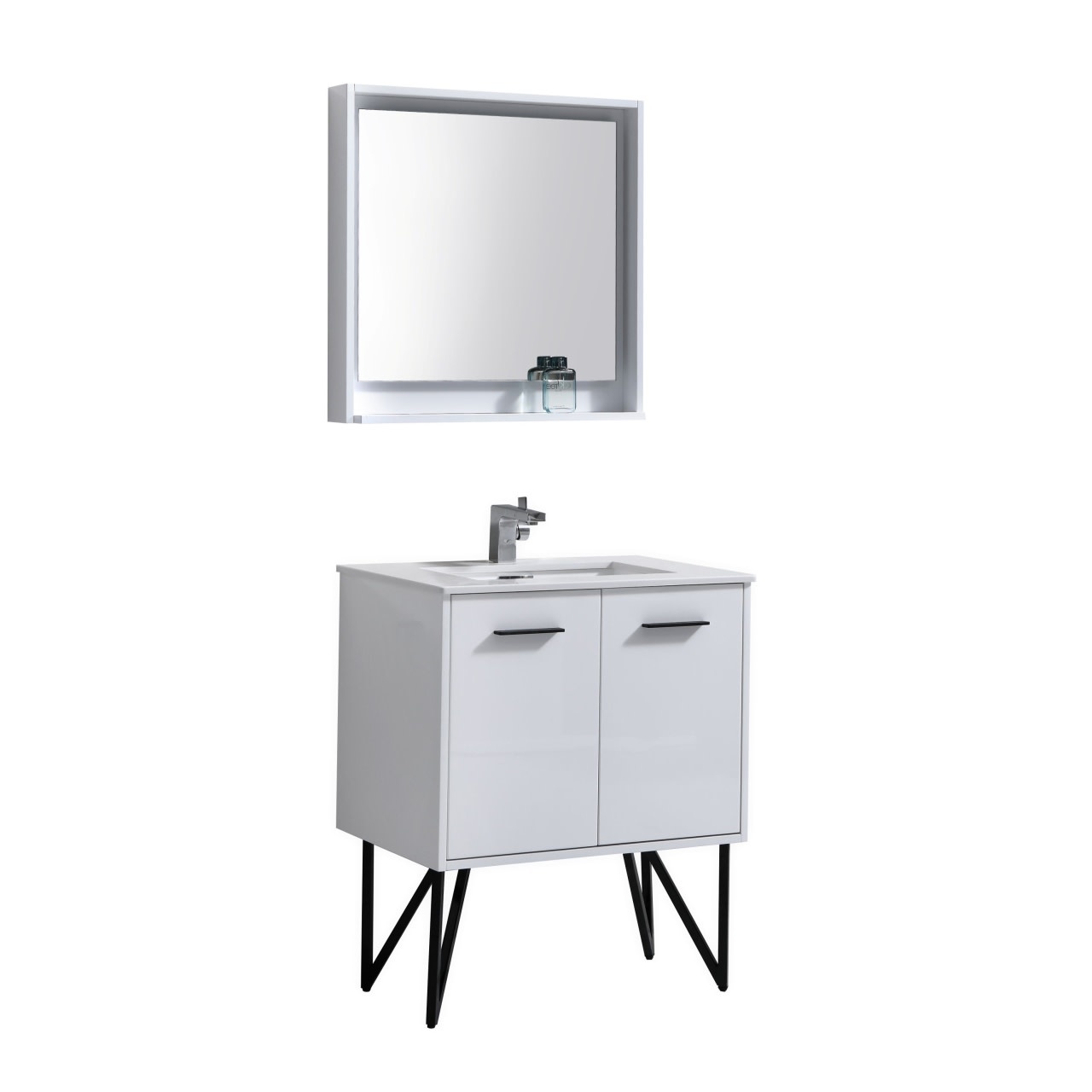 KUBEBATH - 30" - BOSCO - Vanity + Quartz Top
