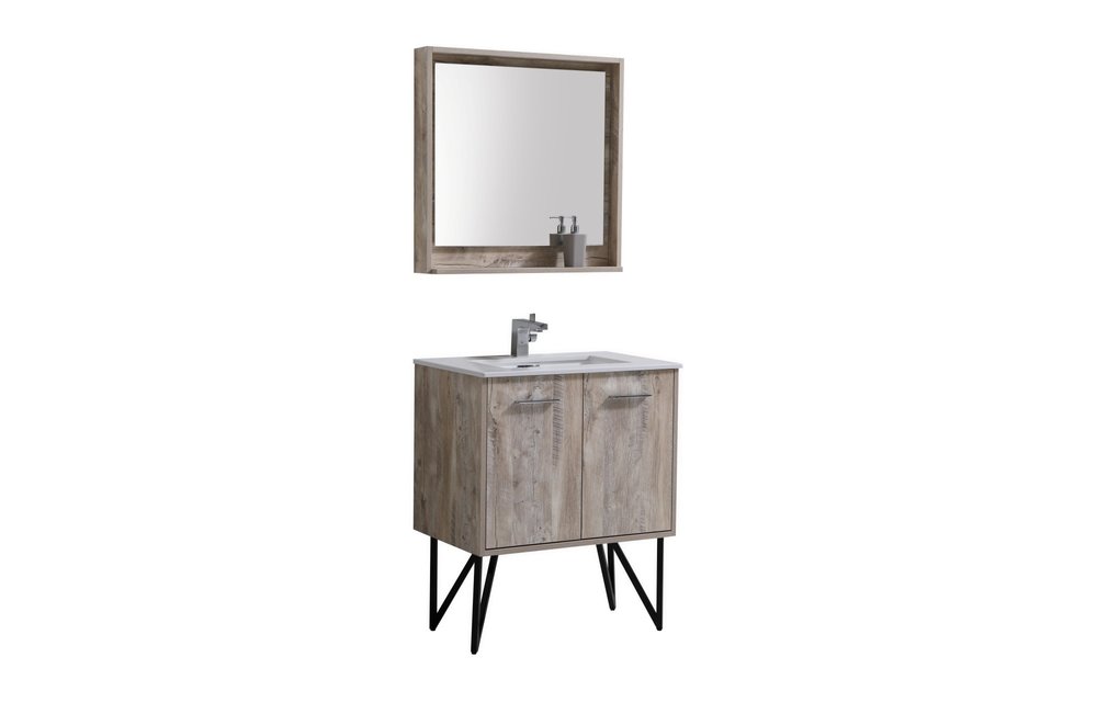 KUBEBATH - 30" - BOSCO - Vanity + Quartz Top