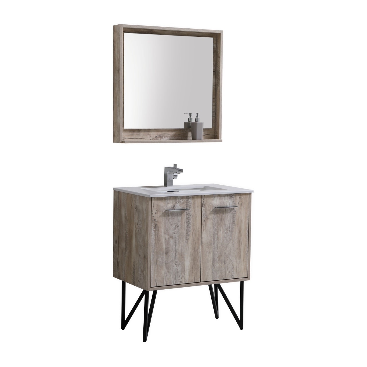 KUBEBATH - 30" - BOSCO - Vanity + Quartz Top
