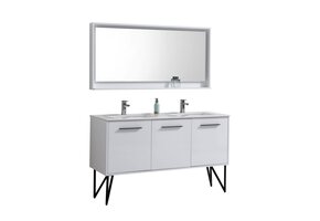 KUBEBATH - 60" Double - Bosco - Vanity + Quartz Top