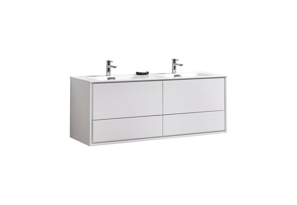 KUBEBATH - 60" Double - De Lusso - Wallmount