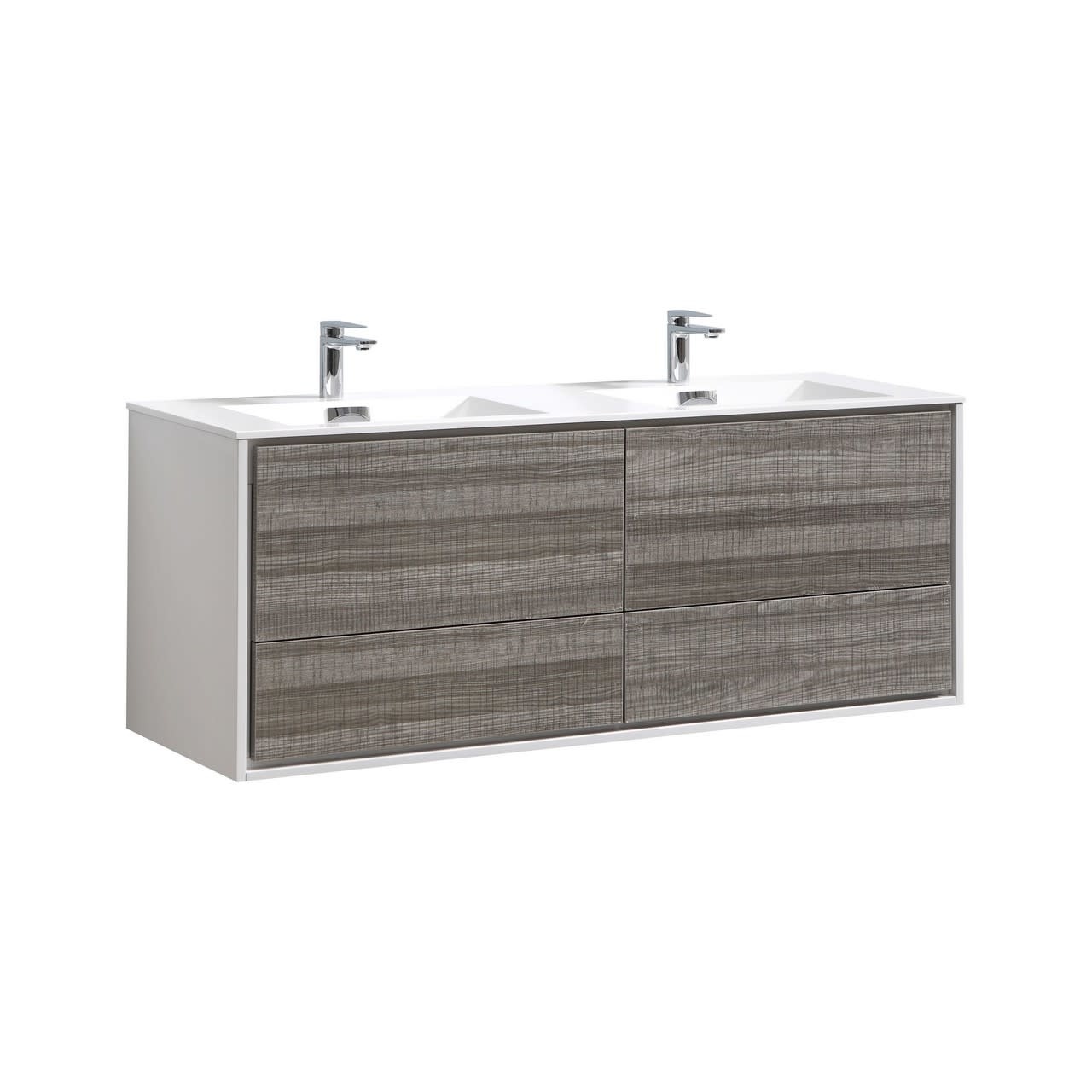 KUBEBATH - 60" Double - De Lusso - Wallmount