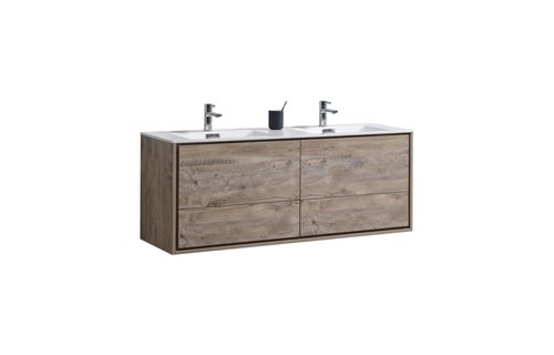 KUBEBATH - 60" Double - De Lusso - Wallmount