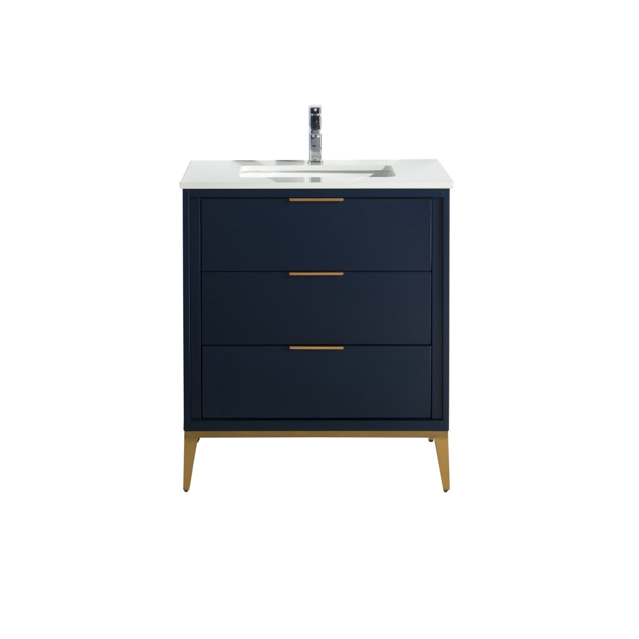 KUBEBATH - 30" - Divani - Vanity + Quartz Top (Backsplash Free)