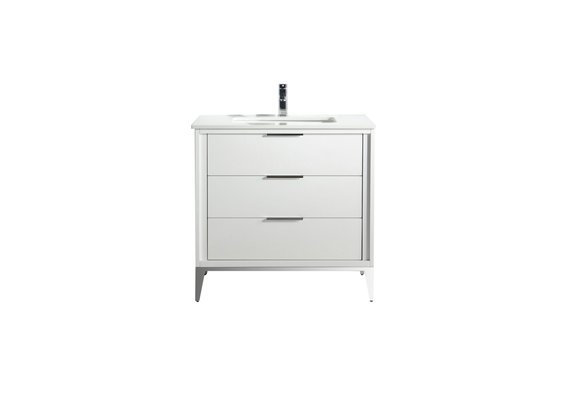KUBEBATH - 36" - Divani - Vanity + Quartz Top (Backsplash Free)
