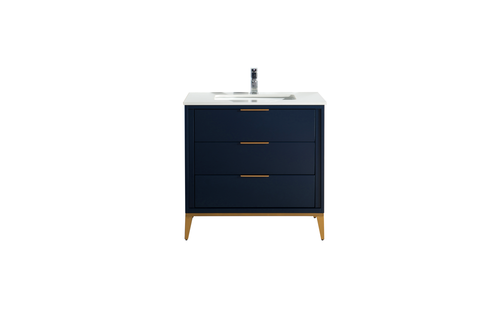 KUBEBATH - 36" - Divani - Vanity + Quartz Top (Backsplash Free)