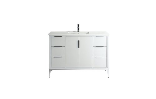 KUBEBATH - 48" - Divani - Vanity + Quartz Top (Backsplash Free)