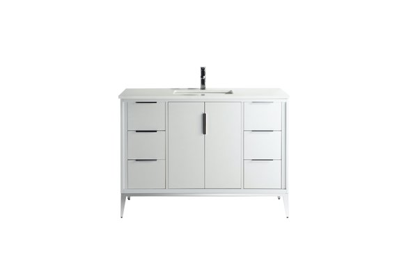 KUBEBATH - 48" - Divani - Vanity + Quartz Top (Backsplash Free)