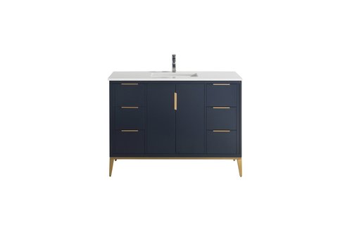KUBEBATH - 48" - Divani - Vanity + Quartz Top (Backsplash Free)