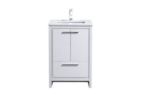 KUBEBATH - 24" - Dolce - Vanity + Quartz Top