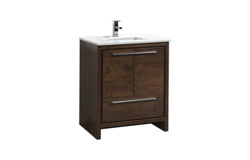 KUBEBATH - 30" - Dolce - Vanity + Quartz Top