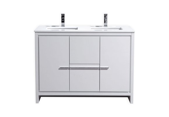 KUBEBATH - 48" Double - Dolce - Vanity + Quartz Top