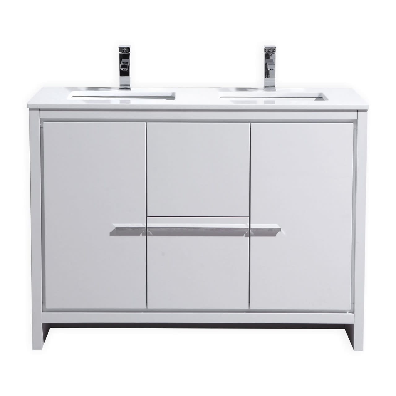 KUBEBATH - 48" Double - Dolce - Vanity + Quartz Top