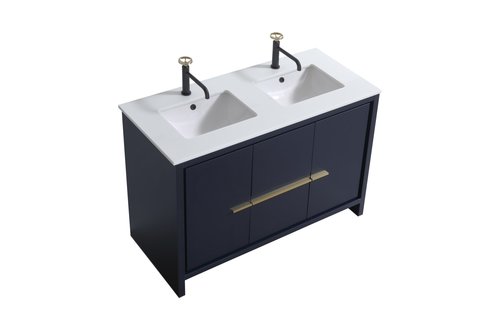 KUBEBATH - 48" Double - Dolce - Vanity + Quartz Top