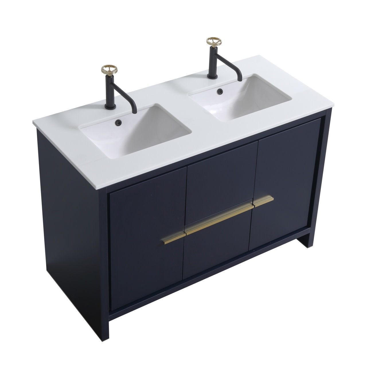 KUBEBATH - 48" Double - Dolce - Vanity + Quartz Top