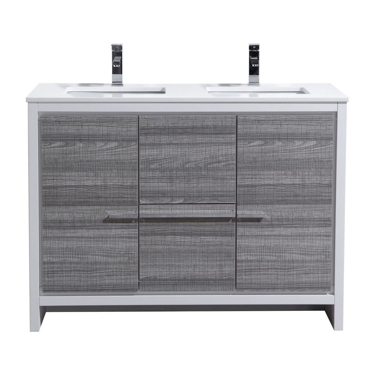 KUBEBATH - 48" Double - Dolce - Vanity + Quartz Top