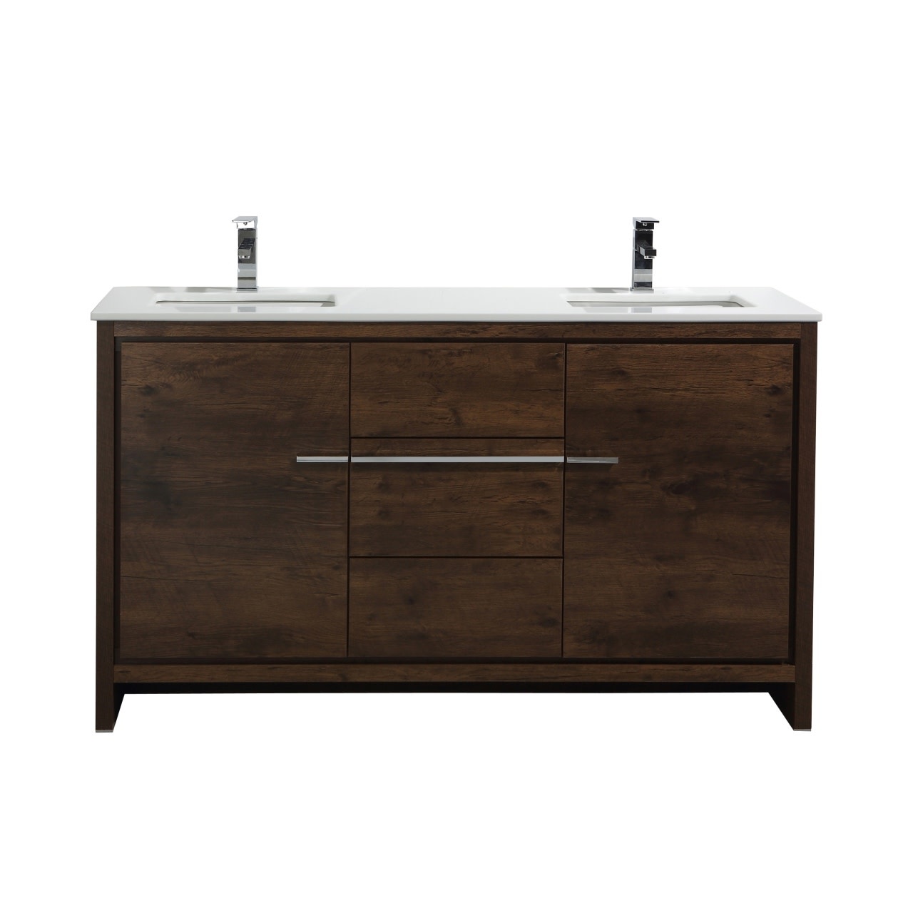 KUBEBATH - 60" Double - Dolce - Vanity + Quartz Top