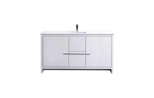 KUBEBATH - 60" - Dolce - Vanity + Quartz Top