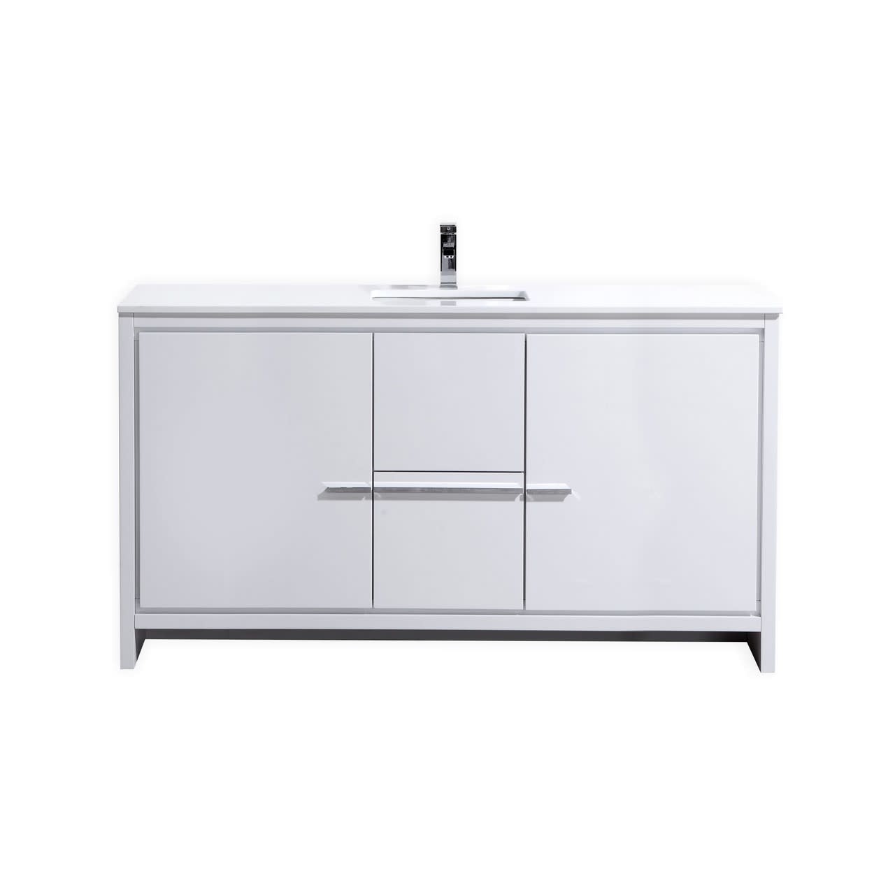 KUBEBATH - 60" - Dolce - Vanity + Quartz Top