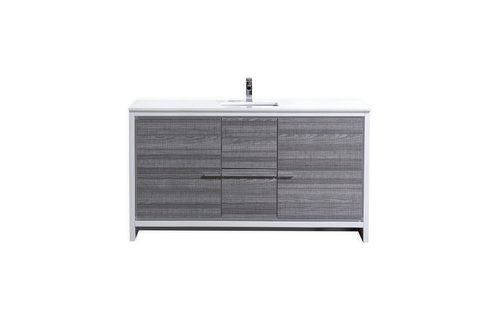 KUBEBATH - 60" - Dolce - Vanity + Quartz Top