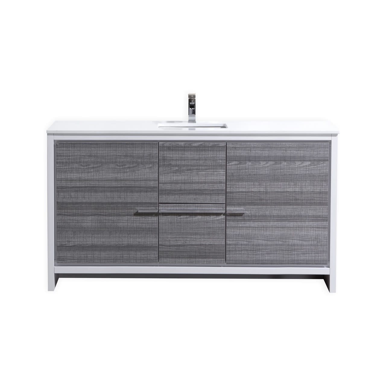 KUBEBATH - 60" - Dolce - Vanity + Quartz Top