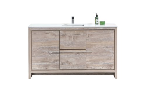 KUBEBATH - 60" - Dolce - Vanity + Quartz Top
