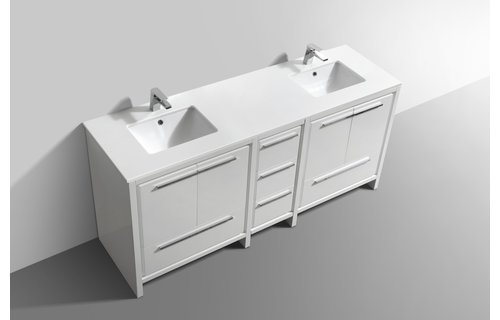 KUBEBATH - 72" - Dolce - Vanity + Quartz Top