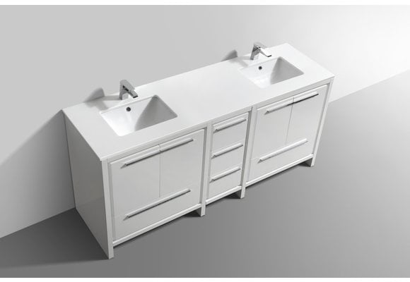KUBEBATH - 72" - Dolce - Vanity + Quartz Top