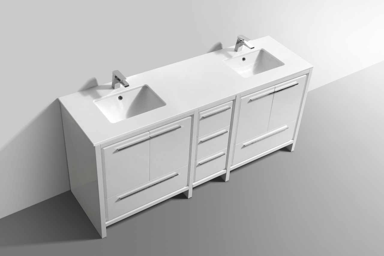KUBEBATH - 72" - Dolce - Vanity + Quartz Top