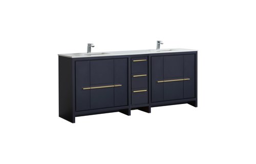 KUBEBATH - 72" - Dolce - Vanity + Quartz Top