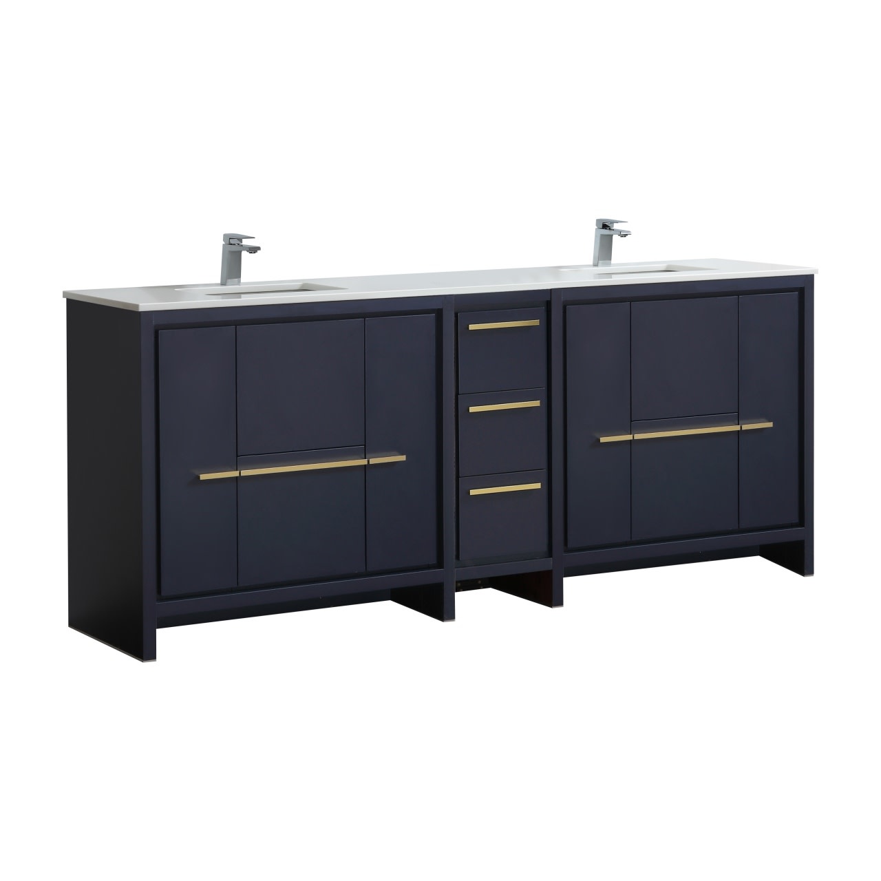 KUBEBATH - 72" - Dolce - Vanity + Quartz Top