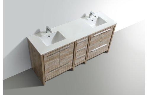 KUBEBATH - 72" - Dolce - Vanity + Quartz Top