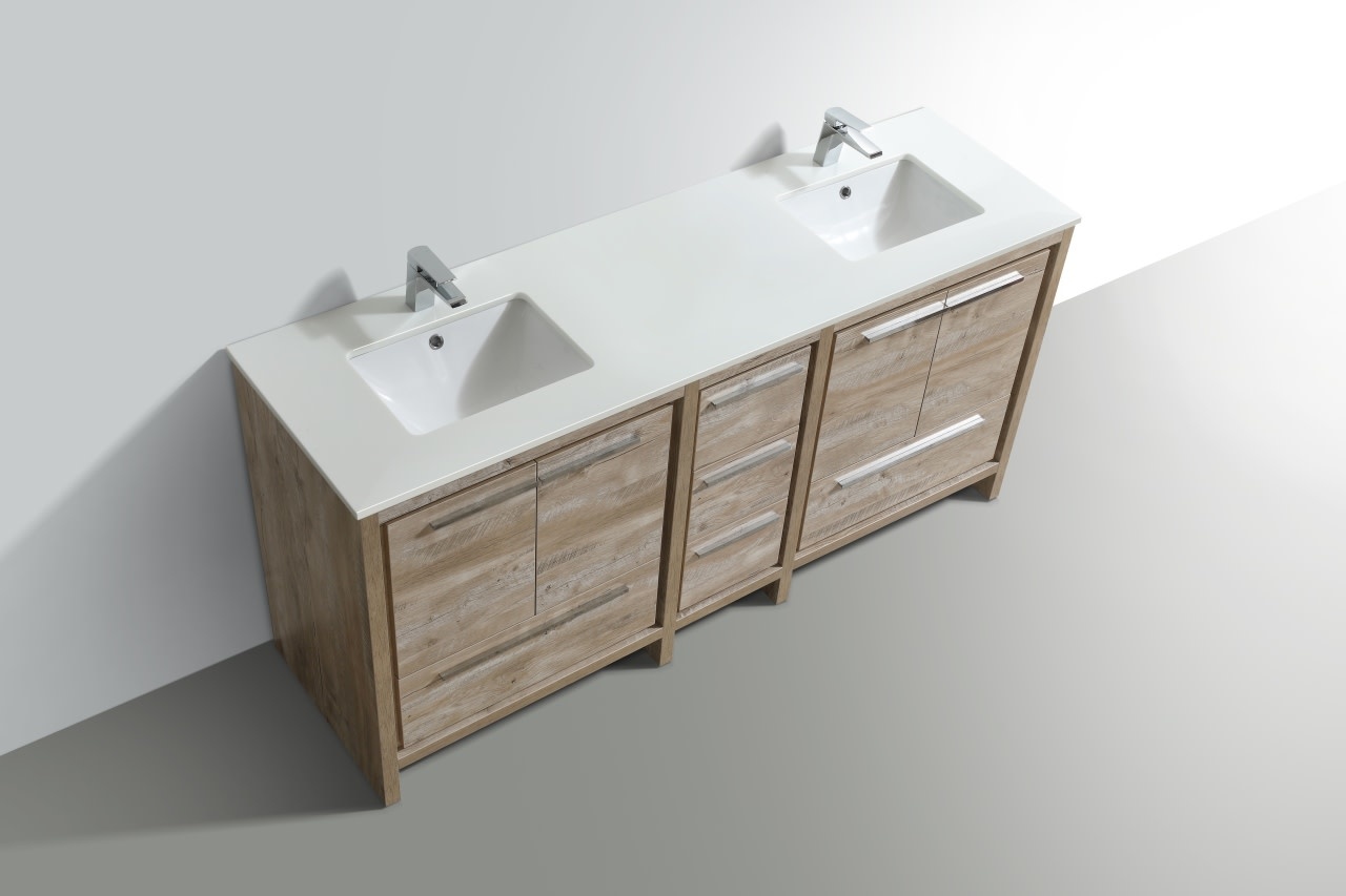 KUBEBATH - 72" - Dolce - Vanity + Quartz Top