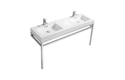 KUBEBATH - 60" Double - Haus - Console + Acrylic Sink