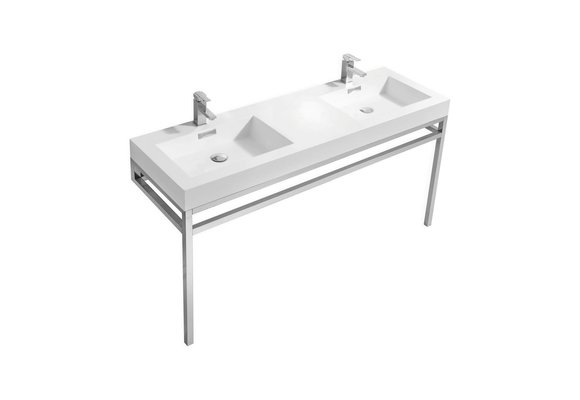 KUBEBATH - 60" Double - Haus - Console + Acrylic Sink