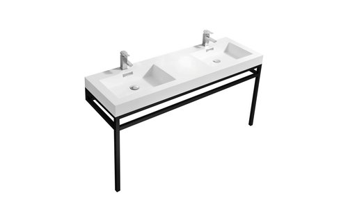 KUBEBATH - 60" Double - Haus - Console + Acrylic Sink