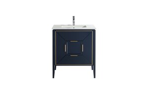 KUBEBATH - 30" - Vetro - Vanity + Quartz Top (Backsplash Free)